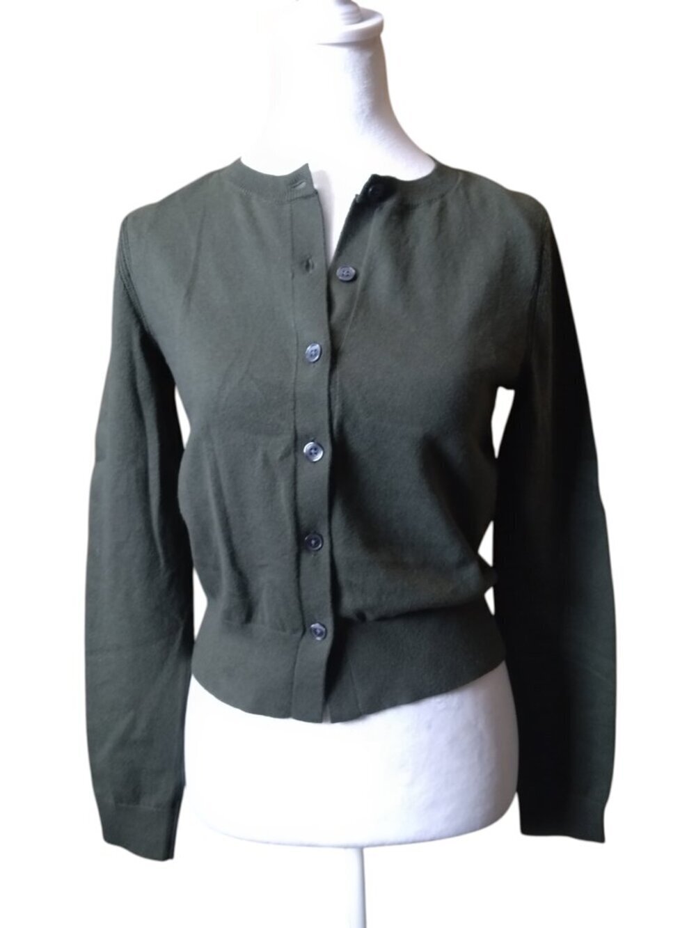 Banana Republic Cloudsoft Cardigan Green Size XXS Preppy Classic Button Front